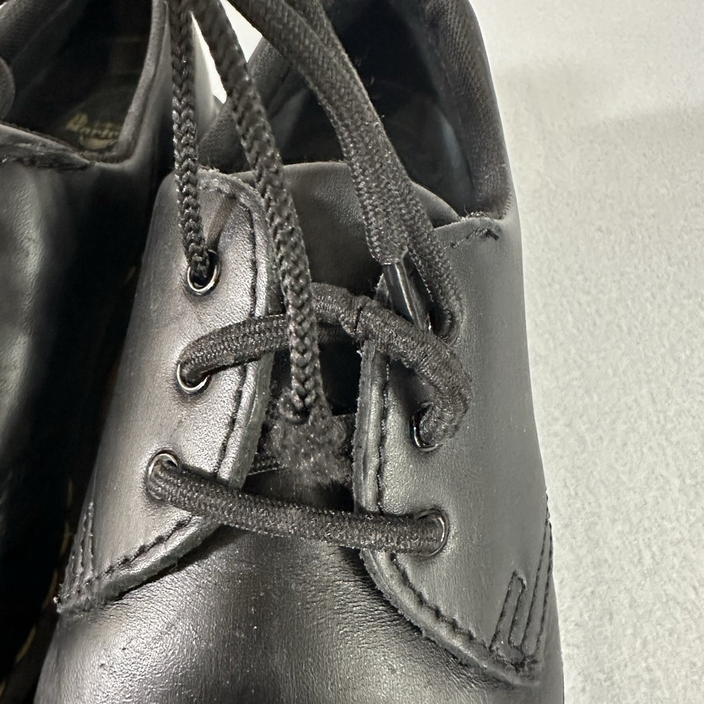 Dr Martens Oxford Shoes Mens 8 Women's 9 Black Leather 3 Eye Derby 1461 - Picture 5 of 9